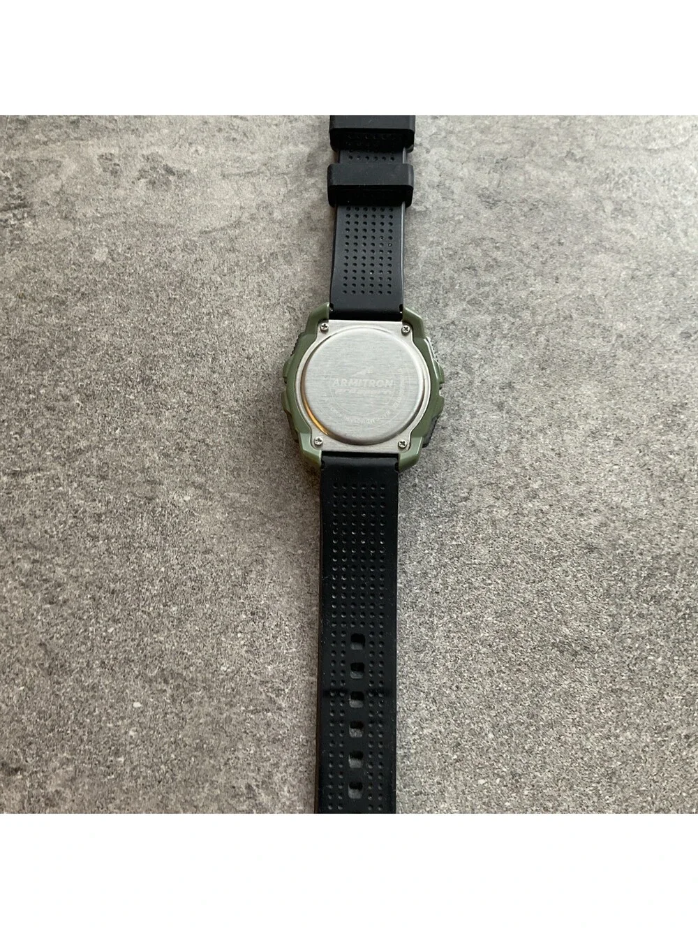 Armitron Pro Sport Digital Mens Watch 43mm Army Green Case Chronograph/Alarm A14